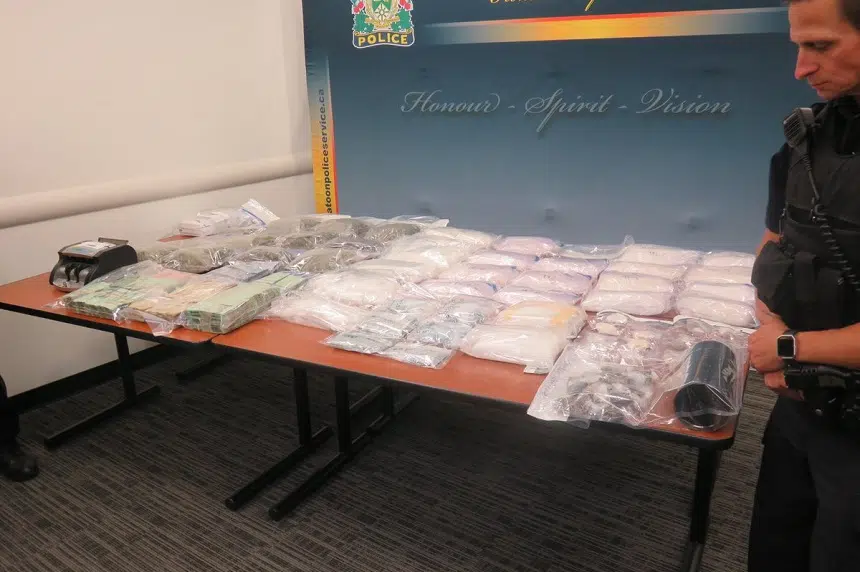 Drugs, money from latest bust shown off by Saskatoon police