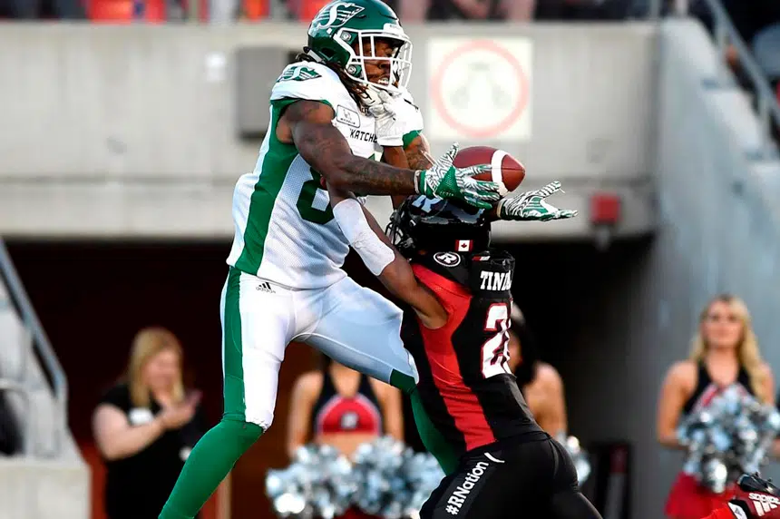 Harris leads Redblacks past Roughriders 40-17; Collaros leaves game early
