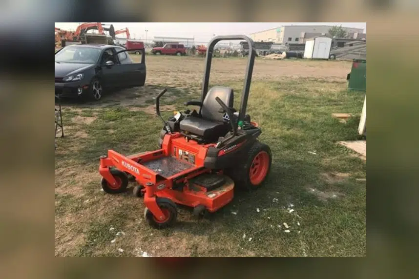 Rugby pitch riding mower ripped off