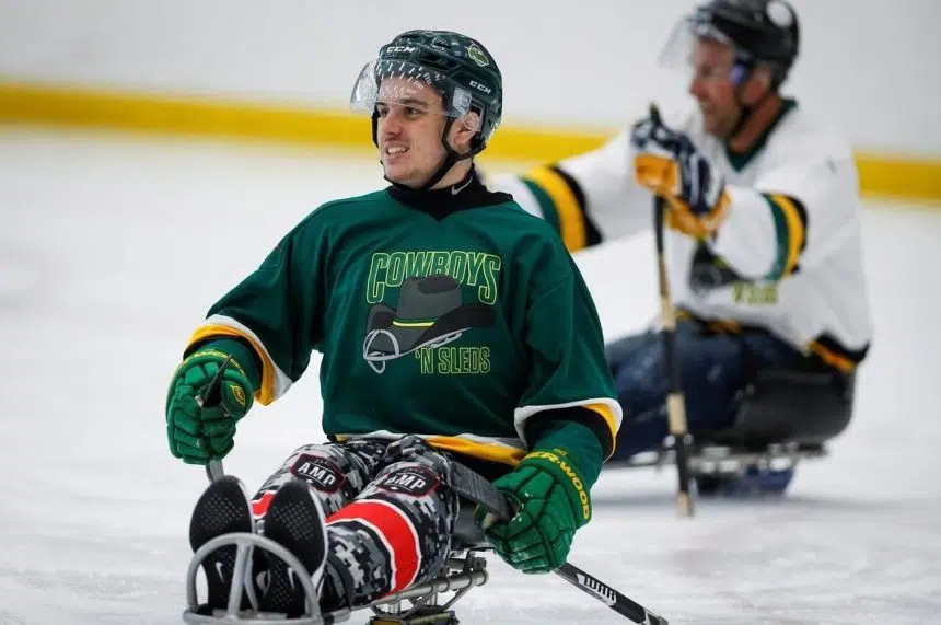 ‘Enjoying the moment’ Paralyzed Bronco player makes triumphant return to the ice