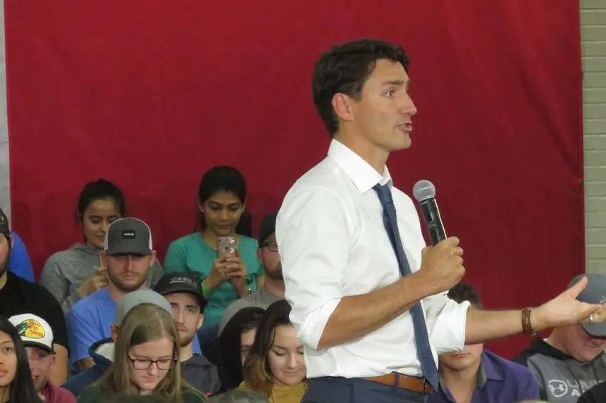 Trudeau defends carbon tax at Saskatoon town hall Q&A