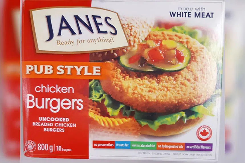 Janes chicken burgers recalled due to possible Salmonella contamination