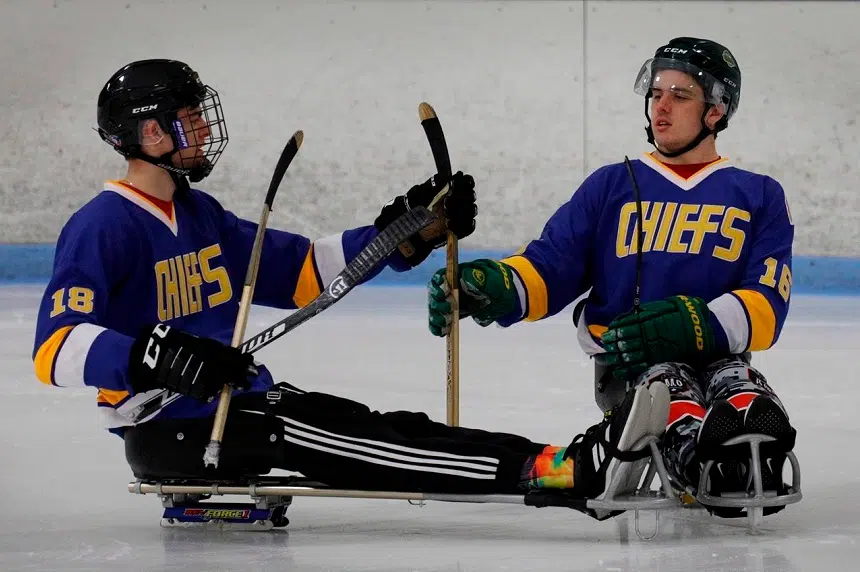 ‘A really good feeling:’ Paralyzed Humboldt Broncos players back on the ice