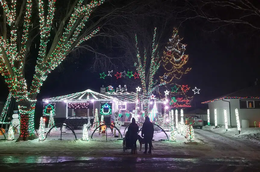 Festive Saskatoon home lit up again this year