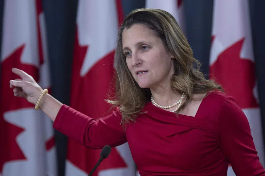 China hits back at Freeland’s criticism of detention of Canadians