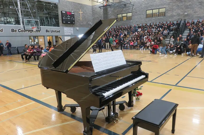 Piano donated to school by family of drunk driving victim