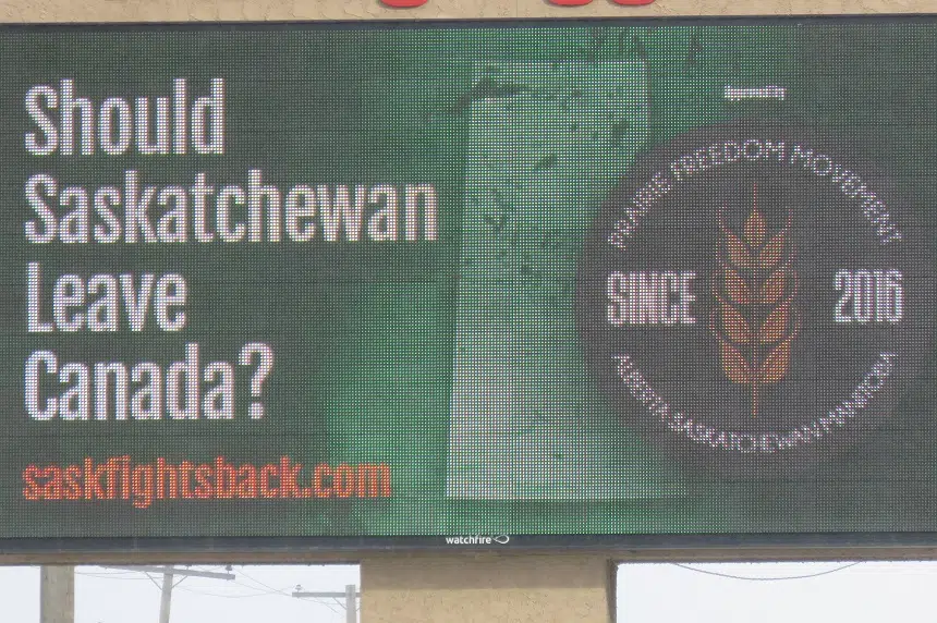 Separatist billboards pop up in Regina, Saskatoon