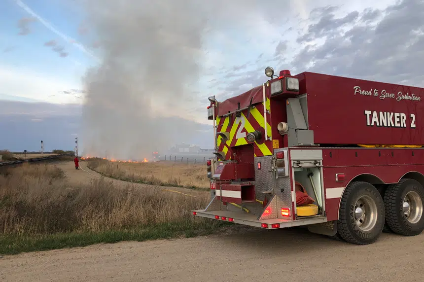 Saskatoon fire department responds to grass fire