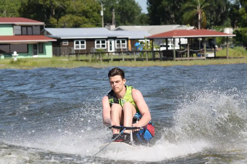 ‘I’ve fallen in love’: Paralyzed Bronco player finds passion for water sport