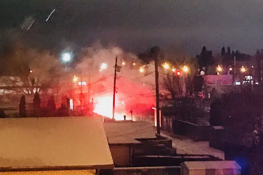 Saskatoon firefighters battle three garage fires overnight