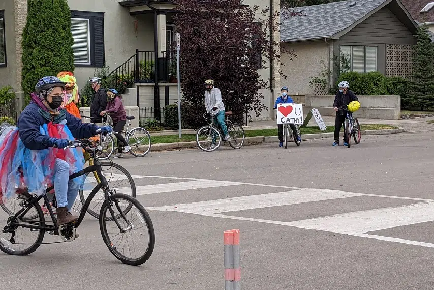 'She's made a huge impact on our community:' Cyclists gather to celebrate Cathy Watts