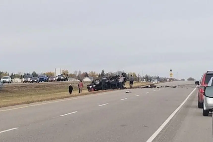 Two dead after three-vehicle crash near Osler