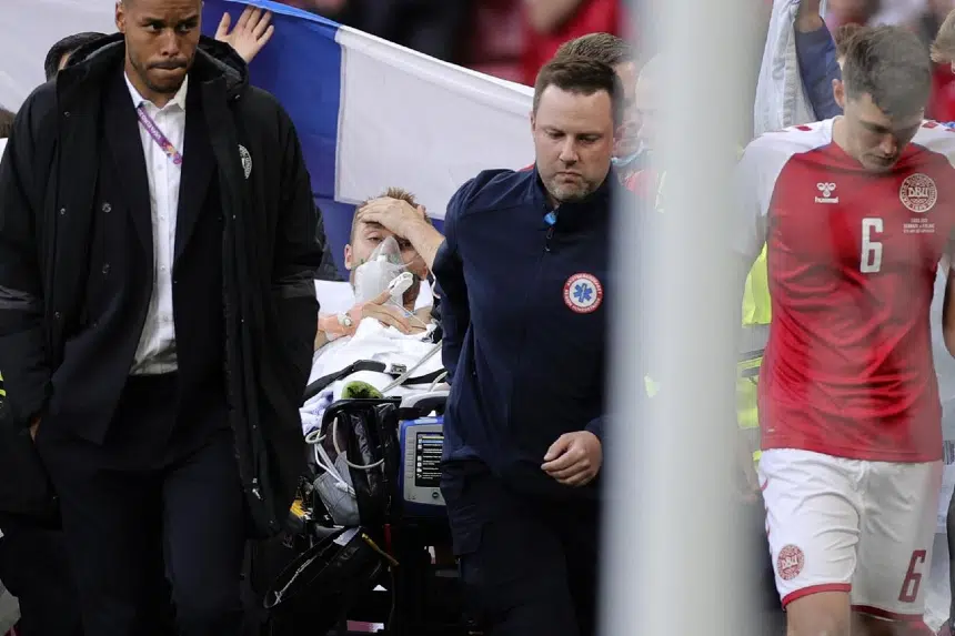 Eriksen taken to hospital after collapsing at Euro 2020