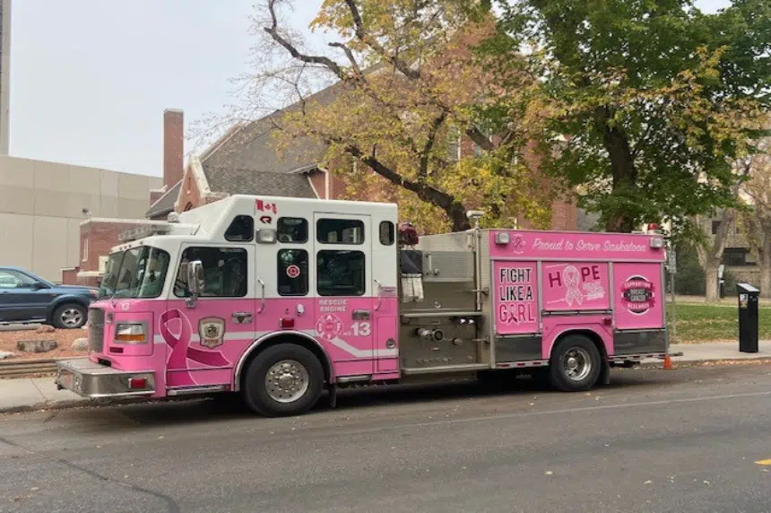 Pink fire truck returns in Saskatoon to support breast cancer research