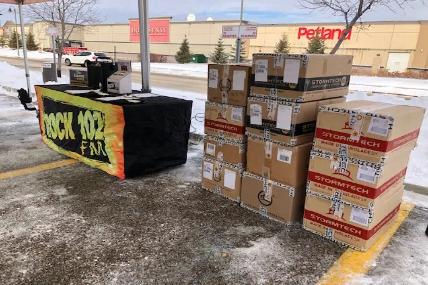 Rock 102 collects big haul of winter gear for needy families