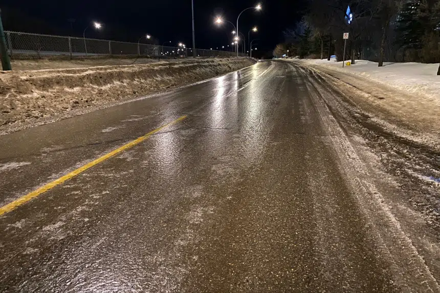 Saskatoon streets become skating rinks after freezing rain
