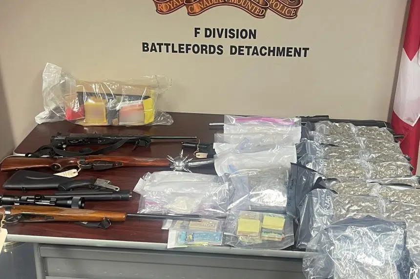 Drugs, guns seized in RCMP raids near North Battleford