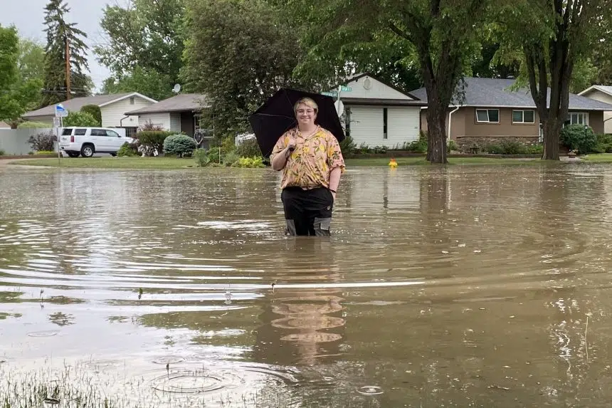 Saskatoon streets flooding after significant storm