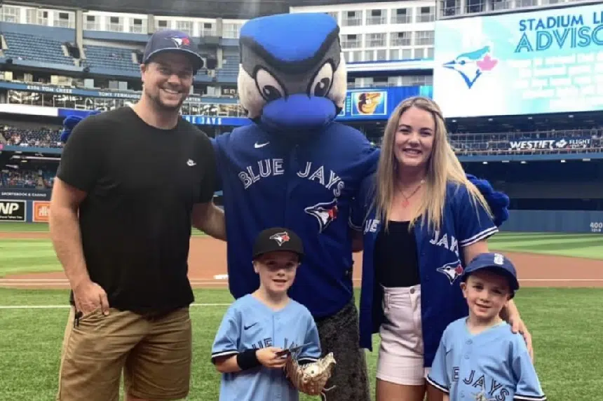 From operating room to Major League mound: Saskatoon boy throws Jays' first pitch