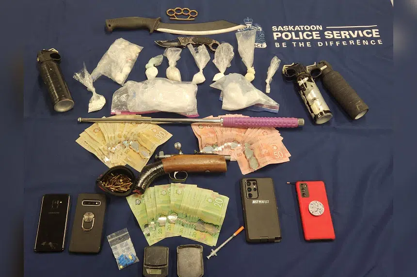 Three arrested in Saskatoon with large collection of drugs, weapons