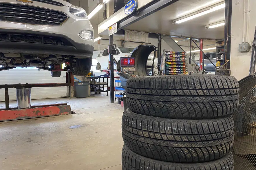 When is the best time to switch to winter tires in Saskatchewan?