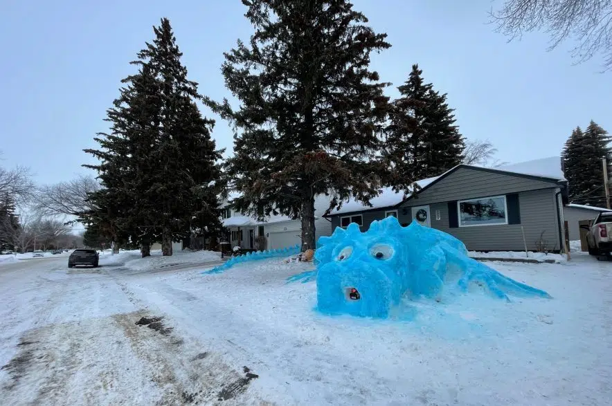 Giant snow dragon makes winter return to Saskatoon