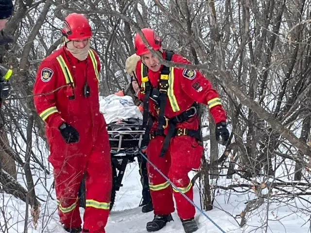 Saskatoon firefighters rescue woman with ankle injury from trails