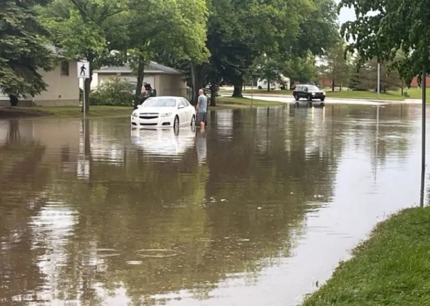 Heavy Downpour Causes Flash Flooding In Saskatoon 650 CKOM   Lf Flooded Street 884x630 