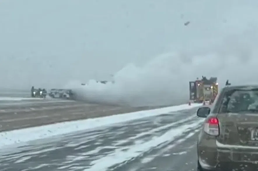 VIDEO: Collision near Warman at Township Road 384 causes delays