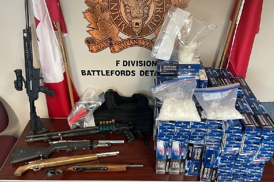Battlefords RCMP seizes trove of drugs, guns, cigarettes after searches