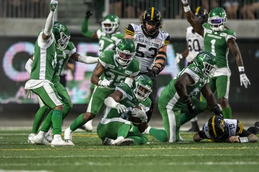 Harris injured as Riders rumble to win home opener over Ti-Cats