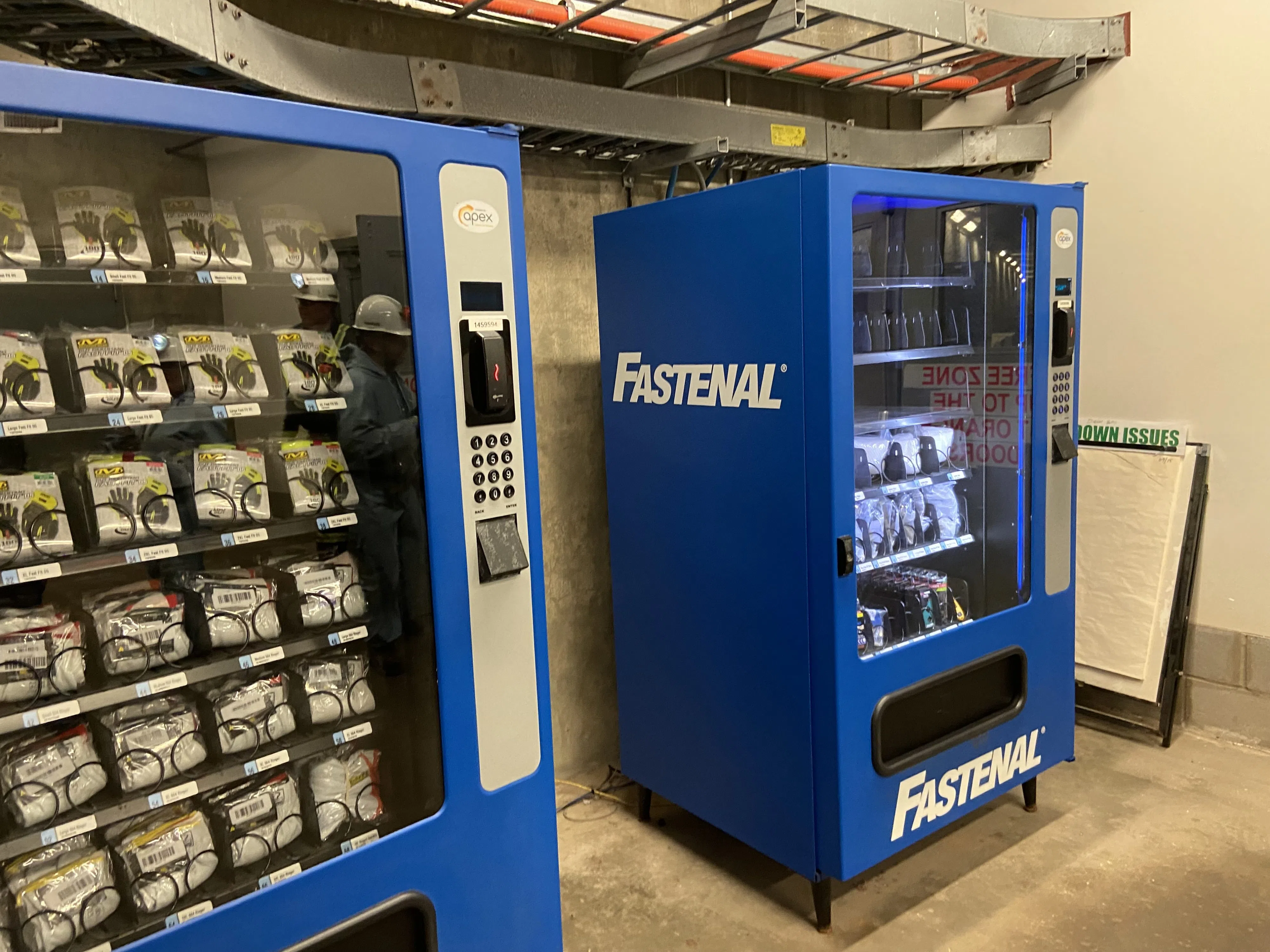 Vending machines are filled with equipment for miners in case they forgot something. (Nicole Garn/980 CJME)