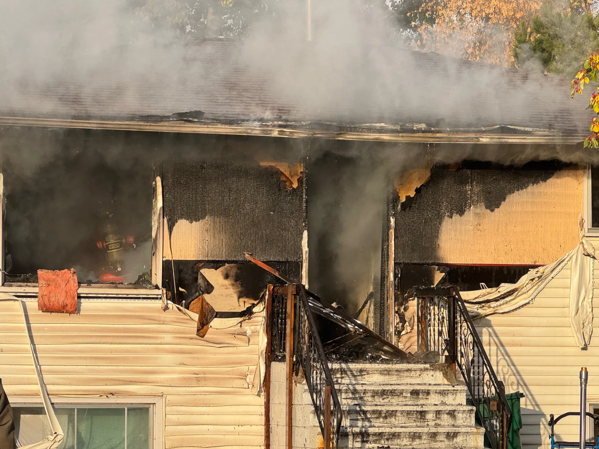 The Jimmy's were just trying to do a load of laundry and get ready for the day, when a fire broke out in the house they lived in. (Alex Brown/650 CKOM)