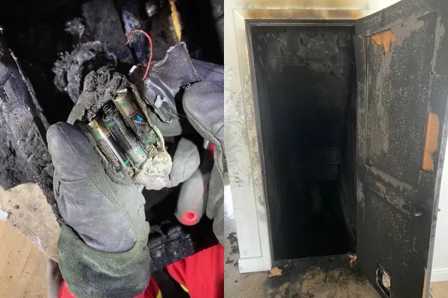 In January, a fire was sparked by a battery-powered toy, which malfunctioned. (Saskatoon Fire Department/Submitted)