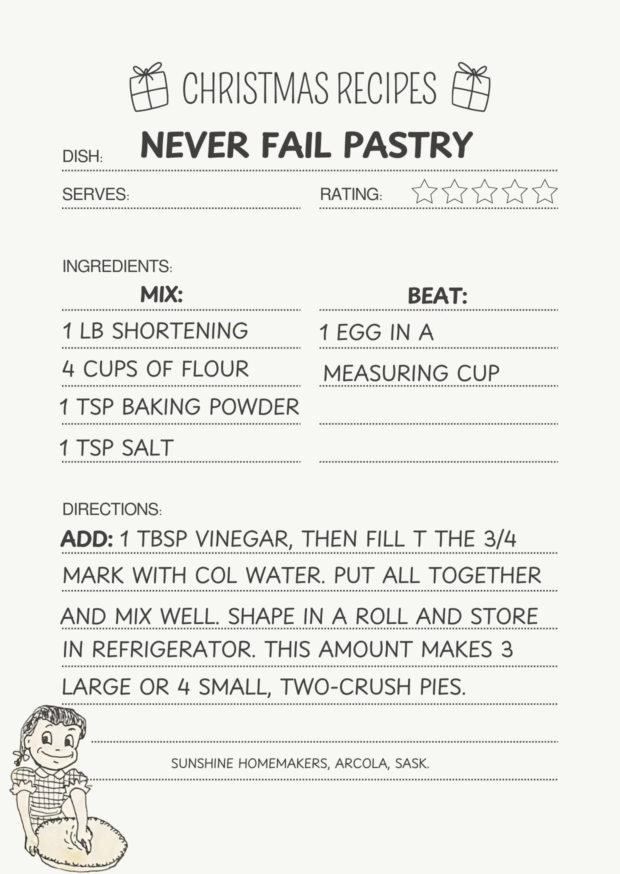 Never fail pastry recipe