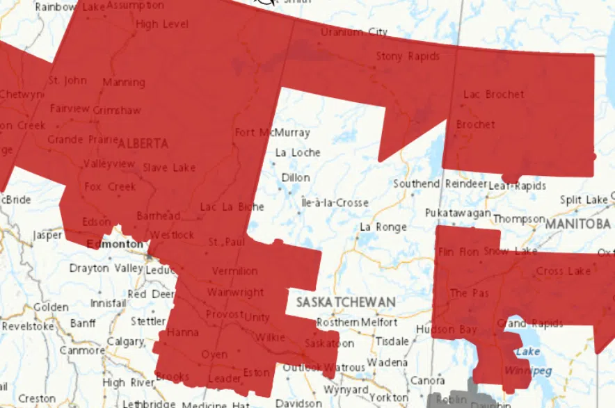 Cold warning map.