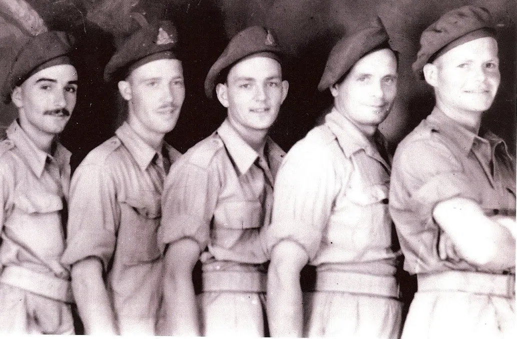 Edwin Laird (second left) with some of his First Division army mates. (Submitted by Geri Sauer)