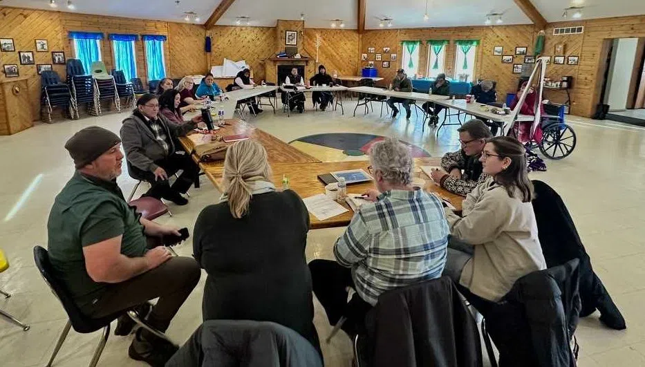 On Jan. 31, a team of academics met with the council at Sturgeon Lake’s Cultural Centre. The group included Dr. Andrea Freeman from the University of Calgary, Dr. Glenn Stuart from the University of Saskatchewan, archaeologist Butch Amundson, and student Jayda Boux. (Submitted photo/ Tina Pelletier)