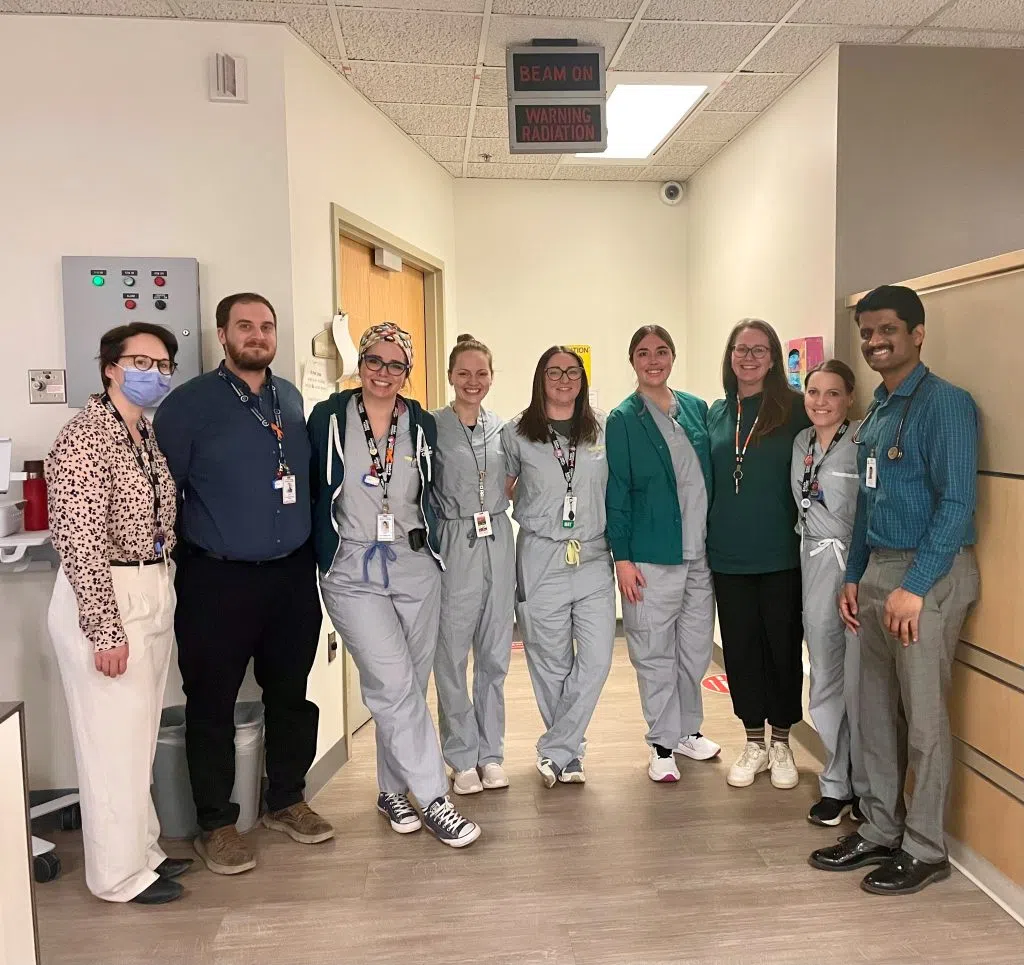 Team members involved in the Interstitial High-Dose-Rate Gynecological Brachytherapy program. (Saskatchewan Cancer Agency)