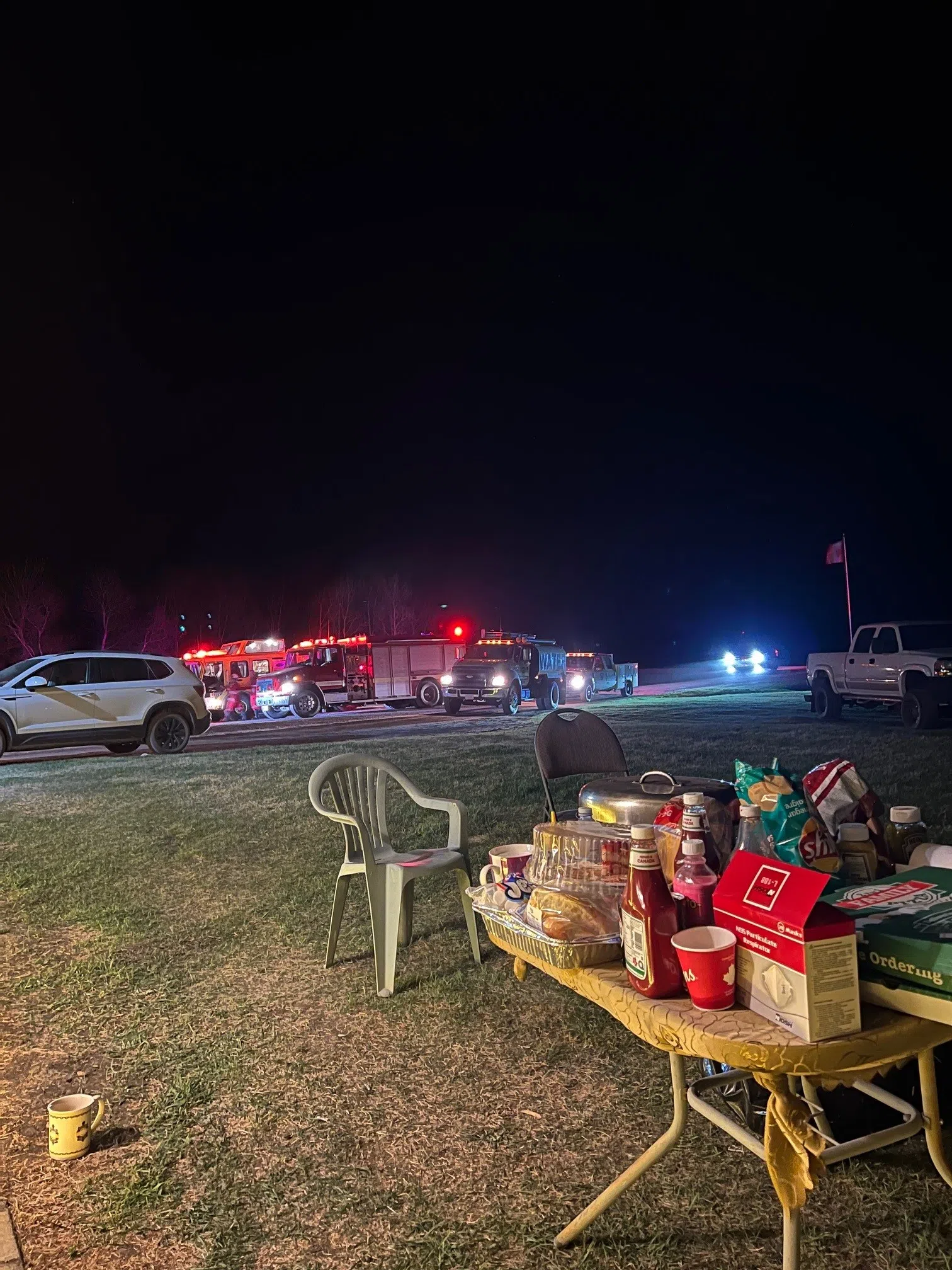 Bertha Head offered her home as a command post for firefighters battling the blaze on James Smith Cree Nation. (Becky Head/Submitted)