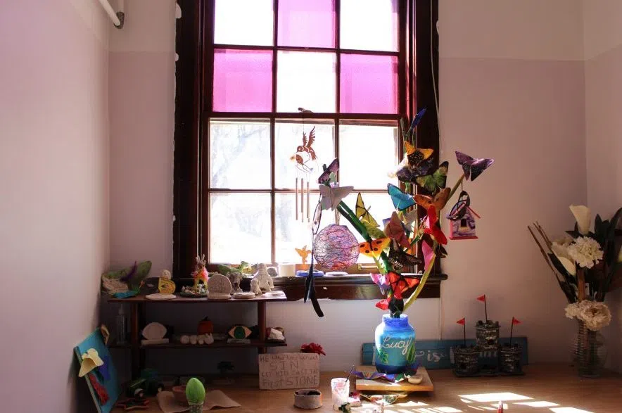 Art room at Prairie Sky Recovery Centre