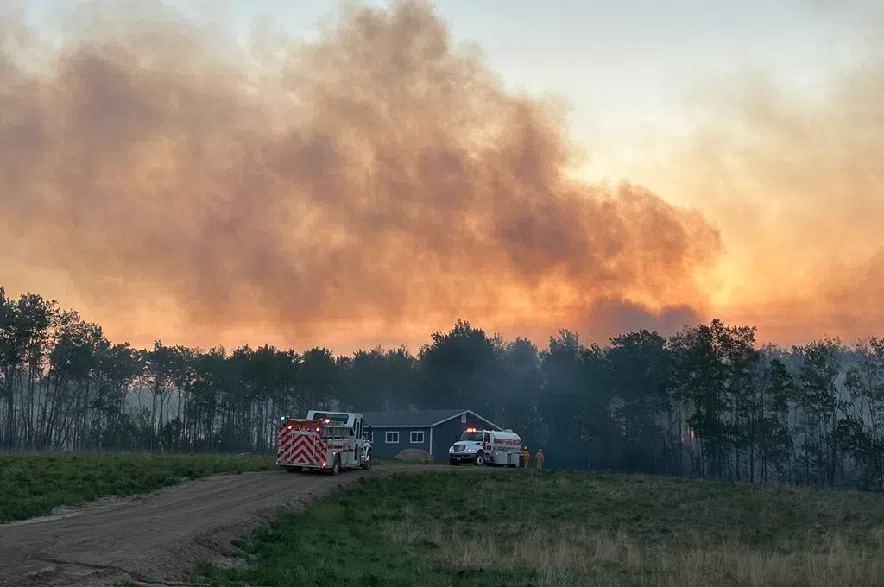 At approx 4:35 a.m. on May 27, Lakeland Fire was dispatched to a wildland fire threatening structures on Little Red River Reserve. The fire has now spread into the RM of Paddockwood.