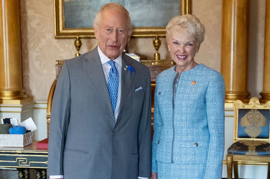 Lieutenant Governor Bernadette McIntyre with King Charles III.