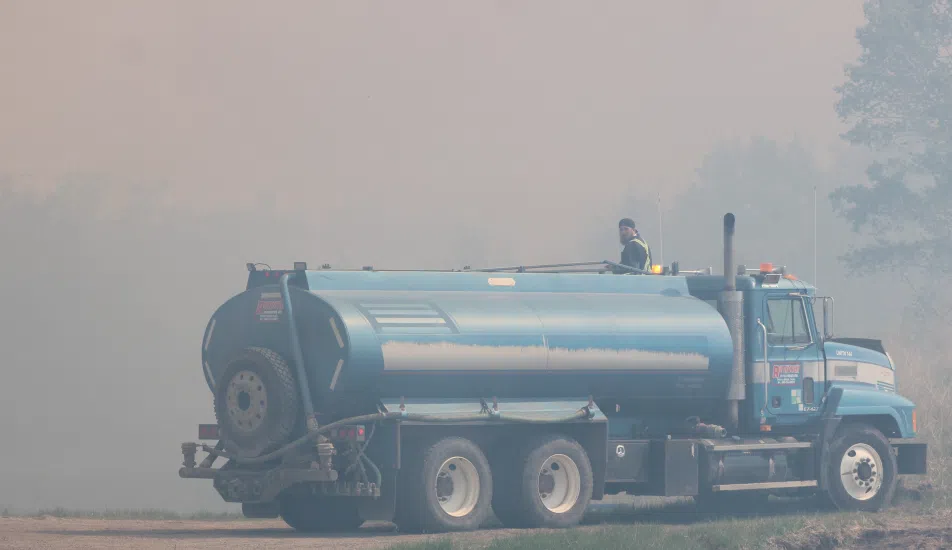 Highway 3 fire in May, 2025. (paNOW Staff)