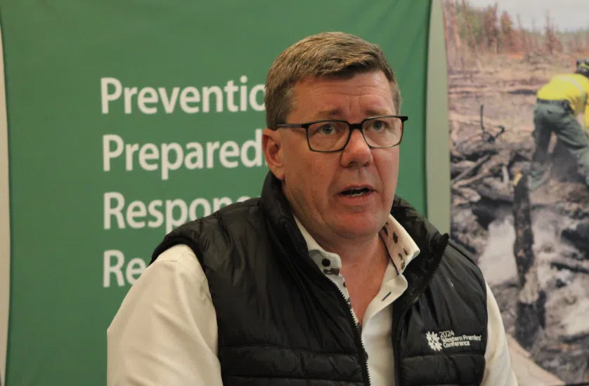 Scott Moe offered his support to all the families impacted by the fires. (Nigel Maxwell/ paNOW Staff)