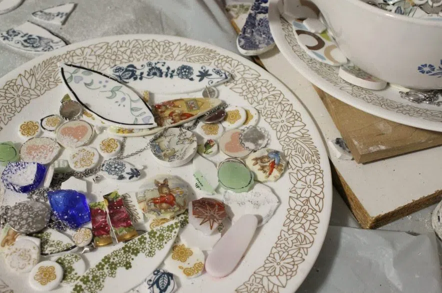 Works in progress in Sheri Wollf's studio