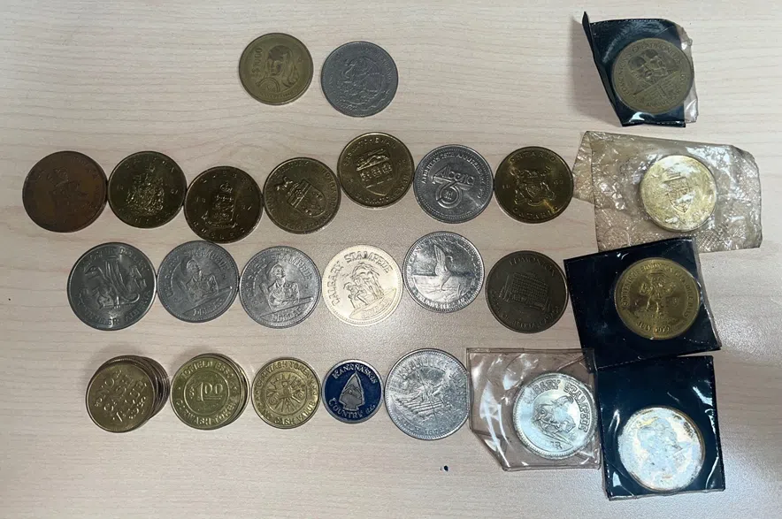 Coins in a collection held by the RCMP.
