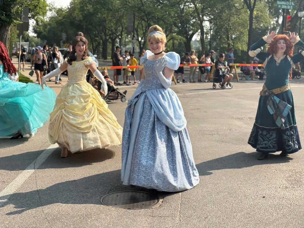 Disney princesses at the Saskatoon Ex parade. (Mia Holowaychuk/650 CKOM)