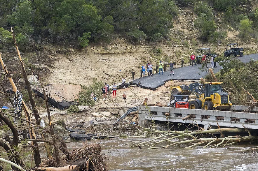 Texas flooding damage.