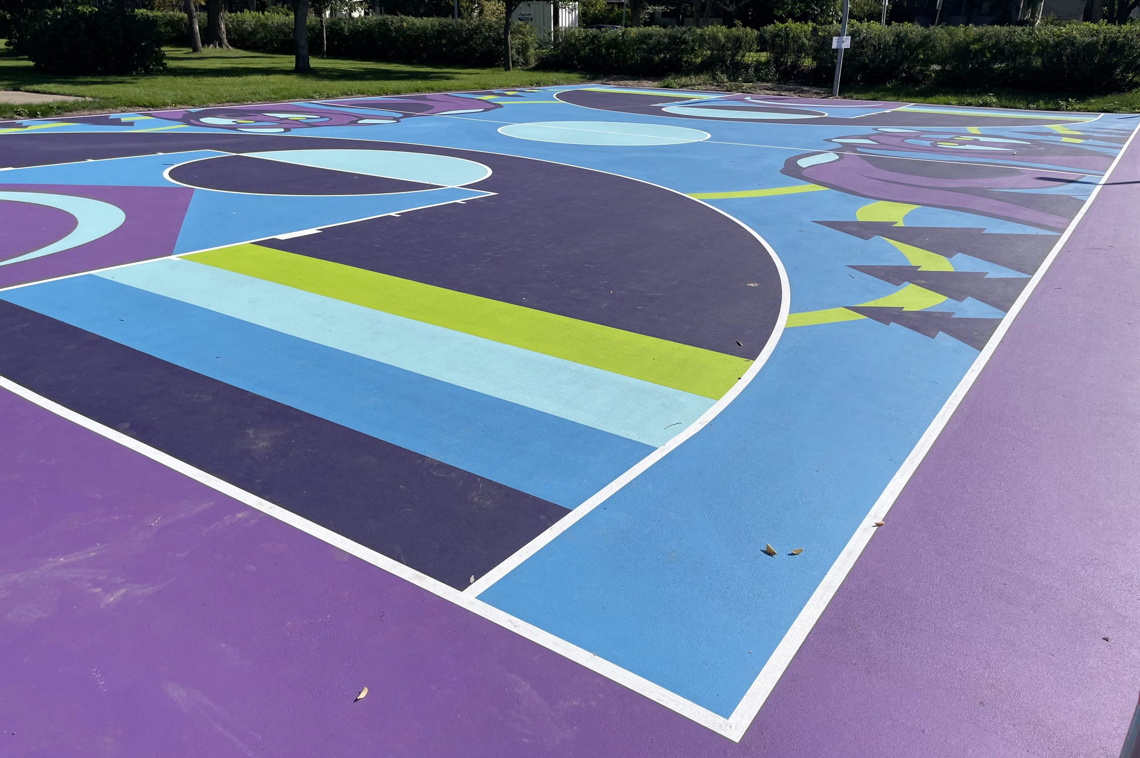 Basketball court colours.